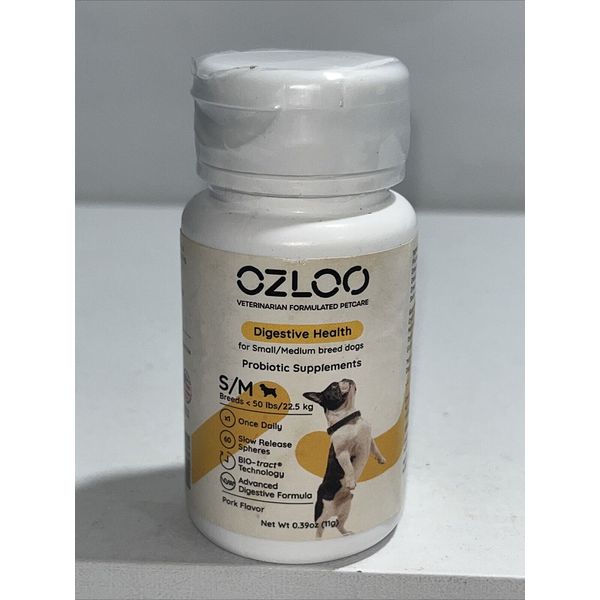 OZLOO Digestvie Health Supplement For Small/Medium Dogs Sealed