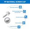 INCREWAY 100pcs Screw Covers Plastic Screw Cover, Plastic Dome Screw Cap (Bright Silver)