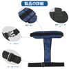 LOSCHEN Lower Body Wheelchair Fixing Belt, Adjustable Wheelchair Seat Belt, Breathable, Fall Prevention, Easy to Operate, Elderly, Nursing Care, Belt for Physical Disabilities (Dark Blue)