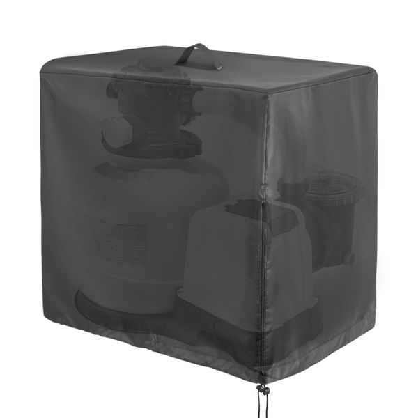 Kingling Sandfilteranlage Pool Abdeckung für INTEX Poolpumpe Sandfilter, wasserdichte Abdeckung für Sandfilteranlage Poolpumpe Poolfilterabdeckung, 66 x 62 x 72 cm