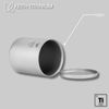 Keith Ti3301 Tasse, doppelwandig, Titan, mit Deckel