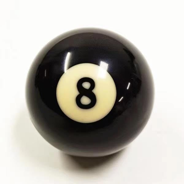 Sinsilvie #8 Pool Ball Replacement Eight Ball, 2-1/4" Regulation Size Billiard, Billiard Pool Table Accessories,6oz（8#）