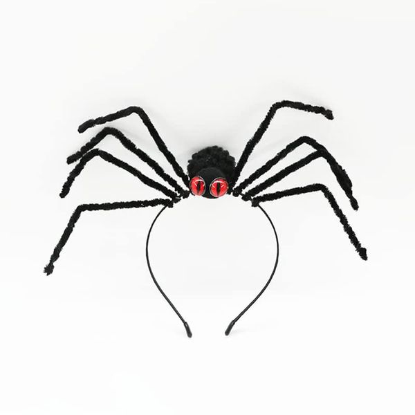 Halloween Spider Headband Cosplay Costume Headpiece Scare Spider Dress Up Accessory Hair Hoop Festival Headdress (Black)