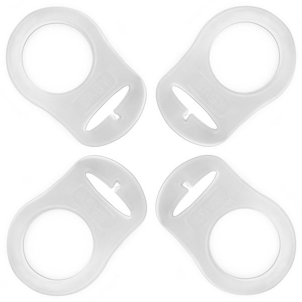 PUTSKA Pacifier Silicone Adapter Rings for Pacifier Holder and Clip MAM-Compatible