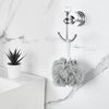 BATHSIR Crystal Robe Hook, Polished Chrome Double Towel Hook for Bathroom, Wall Mounted Silver Coat Hook
