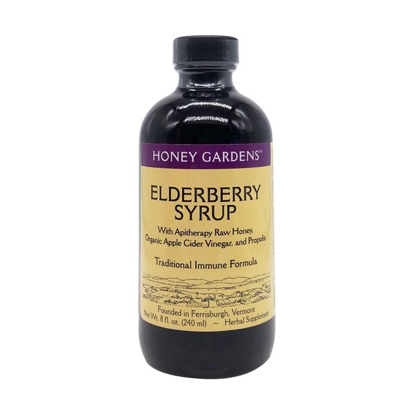 Honey Garden APIARIES Apitherapy Honey Elderberry Extract, 8 FZ