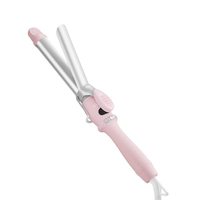 SALONIA Saronia | Ceramic Curling Iron [Universe Rose] 1.0 inch (25 mm) Iron for Overseas Use, Heat Resistant Pouch Included, Minimum Start-up Approx. 35 Seconds, 100°C - 210°C