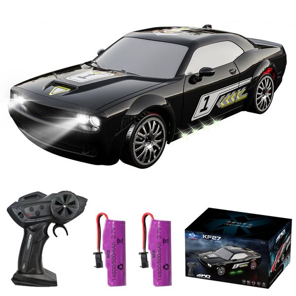 Remote Control Car for Boys Girls Kids, 1:20 4WD RC Drift Car with LED Lights, 20KPH Hight Speed Proportional Throttle Racing Cars for Drift and Race, Children's Gifts and Toys