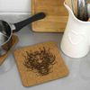 'Chinese Dragon Head' Square Cork Trivet/Pot Stand (TR00026046)