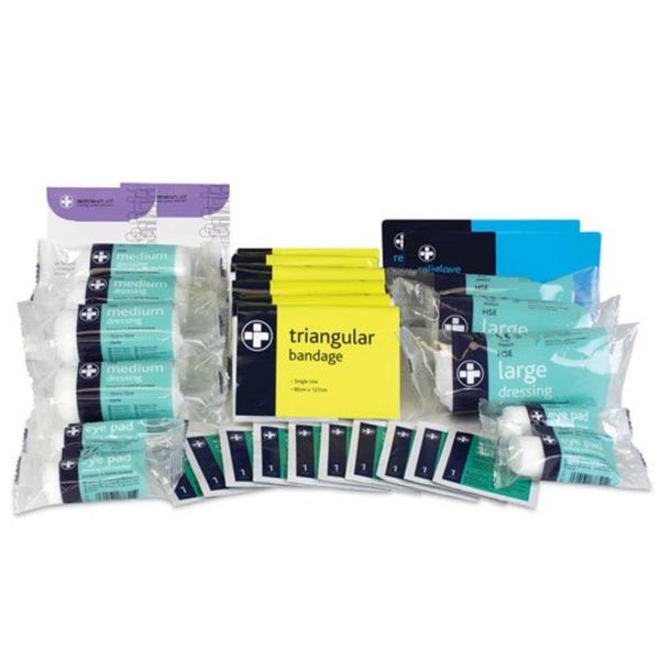 Reliance Medical 20 Persons First Aid Refill Kit - Ideal in Combination with the Lewis Plast Premium Medium 11-20 Persons First Aid Kit Box