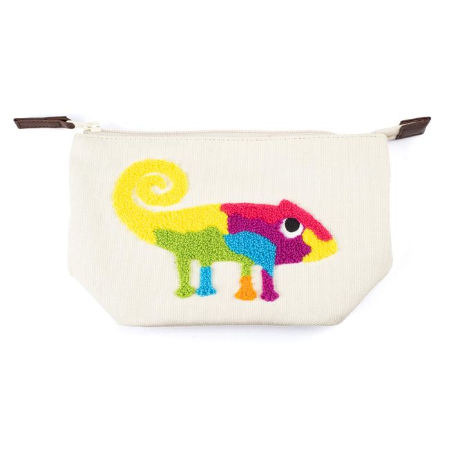 Leo Leoni CKLL026-2 Sagara Embroidered Pouch, Chameleon