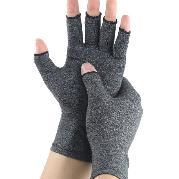 VERISSY Compression Gloves, Gloves, Supporter, Fingerless, Thimble, Hygienic, Lightweight, Palm (L)