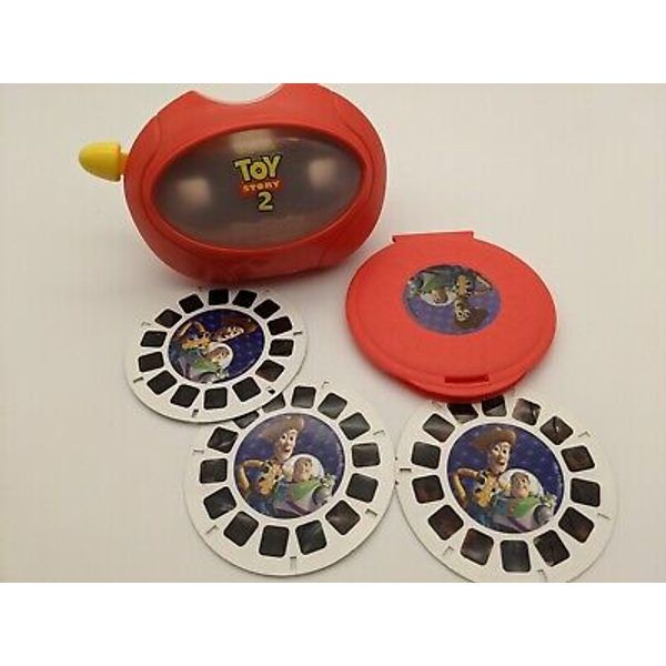 Toy Story 2 red View-Master with 3 reels and reel case