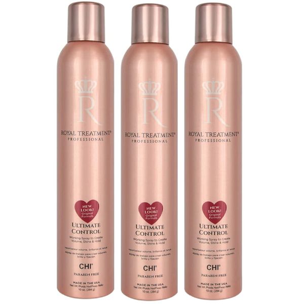 ROYAL TREATMENT ULTIMATE CONTROL WORKING HAIR SPRAY 10 oz pack of 3