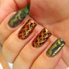 BP26 Crossover Ribbon Design Nail Art Template Image Plate Stamper Scraper Kit