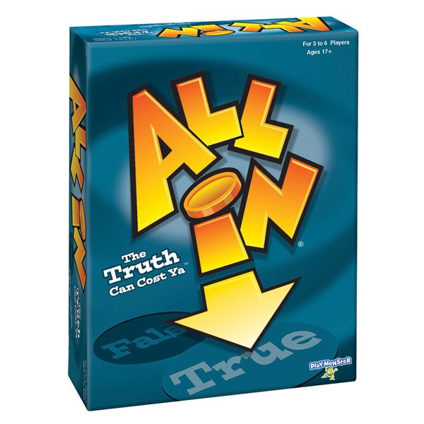 All In - True or False Party Game - Adult Group Board Game, Includes 600 Questions - For Ages 17 Plus