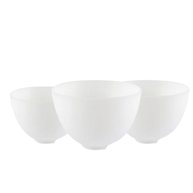 ARTIBETTER 3pcs Mini Silicone Bowls Prep Serve Bowls Facial Care Diy Silicone Mixing Bowls for Holding Ingredient White