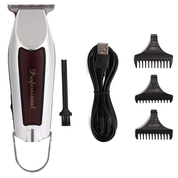 Hair Clipper for Men, USB Rechargeable Professional Electric Hair Trimmer Hair Modeling Carving Shaver Hair Cutter Shaving Machine with 0.5-1.5mm Guide Comb, Wear-resistant for Kids Adult(USB)