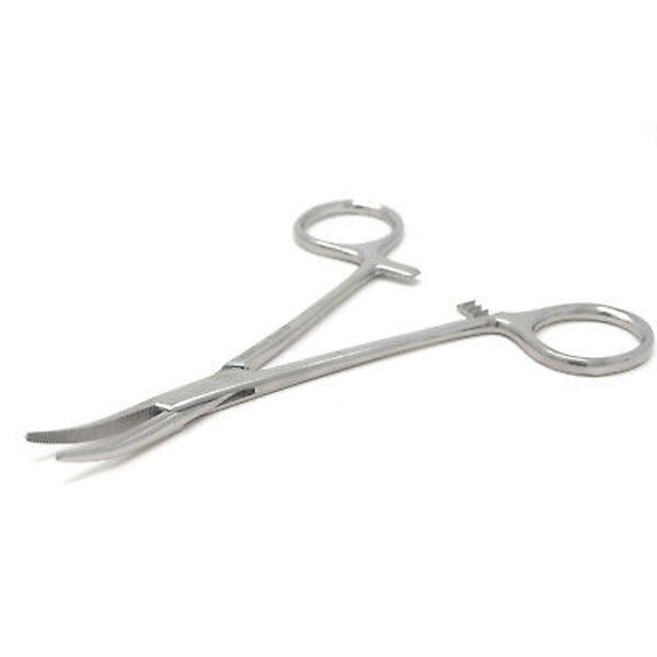 Mosquito Hemostat Locking Forceps 5" Curved Serrated Surgical Dental Instruments