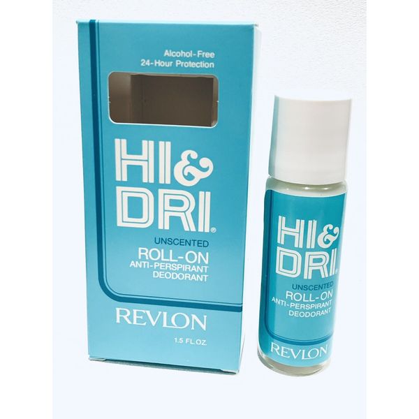 Revlon Hi & Dri Unscented Roll On  Antiperspirant & Deodorant 1.5Oz HTF As Pic