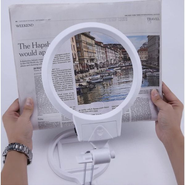 Presbyopia precision work reading LED stand lighting magnifying glass magnifying glass