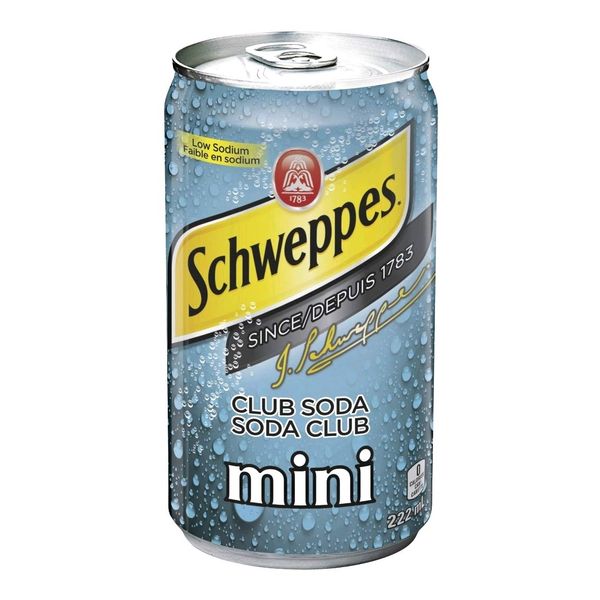 SCHWEPPES CLUB SODA 7.5oz/ 24 Cans