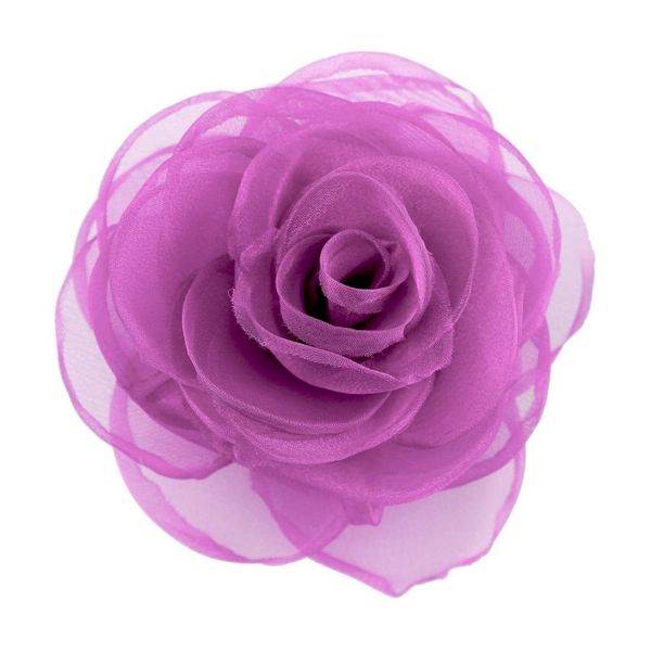 Women's Lovely Flower Hair Clip Rose Brooches | Brooches and Pins for Women | Flower Hair Clips | Hat Pins | Floral Hair clips | Flower Hair Clips for Women | Rose Pin | Light Purple Brooch for Women