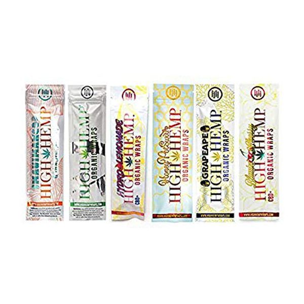 Organic Wraps - Tobacco Free, Vegan, Non-GMO! 6 Flavors to Choose from: Grape Ape, Honey Pot Swirl, Maui Mango, Original, Hydro Lemonade, and Blazin Cherry! (Variety, 30 Packs)