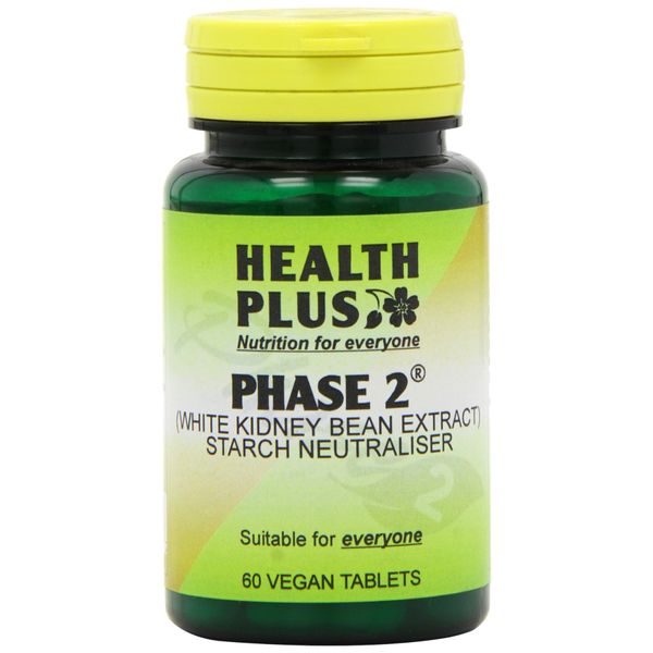 Health Plus Phase 2 500mg Starch Neutraliser Slimming and Weight Control Supplement - 60 Tablets