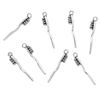 20 PEWTER SILVERPLATED TOOTHBRUSH DENTAL PENDANT CF775