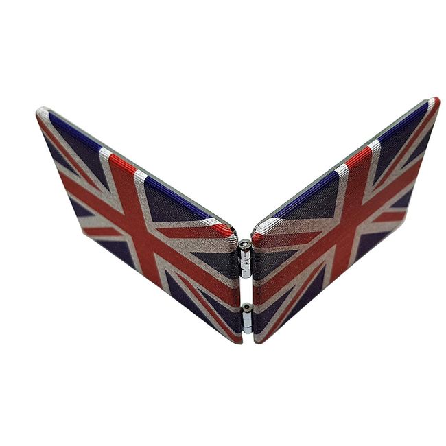 Union Jack Rectangular Pocket Mirror – Compact/Folding/London Souvenir/Portable/Distressed/British Flag/Union Flag/Cute/Vintage Retro Look/Perfect for Make Up/Travel/Hen Party