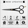 Beauty & Crafts- 5'' German Beard Mustache Scissor- 2 Mustache Combs For Facial Hair with Beautiful Pouch & Tweezer - Beard Trimming Scissors For Grooming, Cutting, And Styling Of Mustache