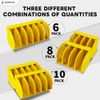 5 Inch Professional Sanding Discs Storage Bins - 10 Bins Set for Efficient Organization, Offset Snap-On Connection, Grit Classification, Space-Saving Design and Versatile Application, Yellow