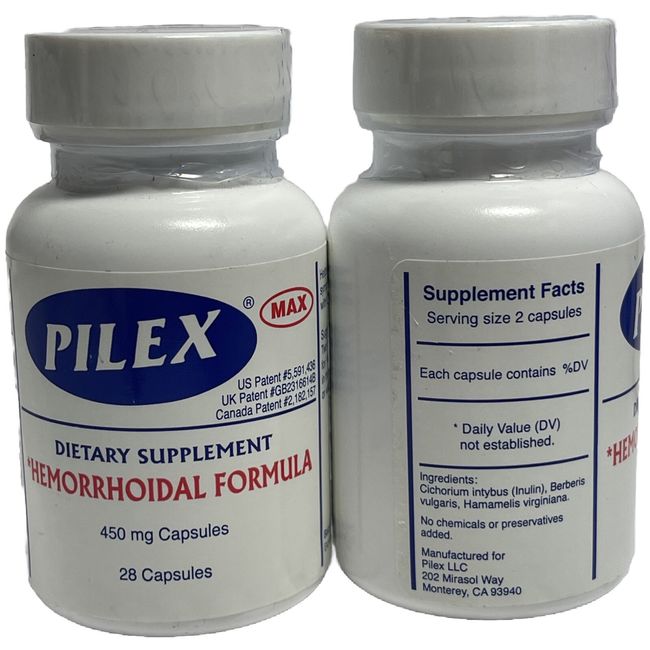 2x Pilex Max most effective and convenient natural hemorrhoid treatment 12/24