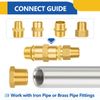 5PACK GUOFIS Brass Pipe Fitting Plug,1/2" NPT Male Hex Plug/End Cap