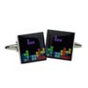 Black Game Cufflinks in a Post Friendly Cufflink Box - X2BOCS012