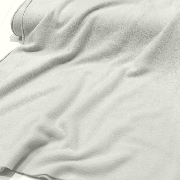 STOFFKONTOR Polar Fleece Stoff Meterware, Fleecestoff zum Nähen mit Antipilling Eigenschaften - Hellgrau