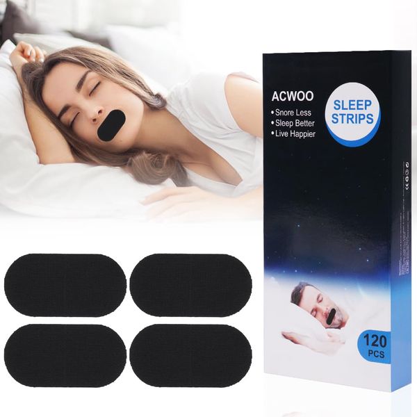 ACWOO Mouth Tape for Sleeping, 120PCS Sleep Mouth Tape for a Better Night's Sleep, Reduced Snoring and Improved Nasal Breathing, Gentle Adhesive Sleep Aid Tape, Anti Snoring Devices for Men and Women