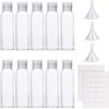 10Pcs 100ml Portable Plastic Clear Bottle Travel Lotion Shampoo Makeup Container