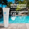 ALOE UP After Sun Light Moisturizer - Sunscreen Face & Body Moisturizer Rich in Aloe Vera Gel, Coconut Oil, & Vitamin E - After Sun Care Travel Size Sunscreen Lotion, Beach Travel Sunscreen - 4 Oz
