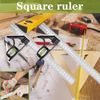 Combination Square, Dimensional Adjustable Set Square, Engineers Easy Reading Set Square Carpentry, Square Tool Level for Accurate and Adjustable Woodworking Measurement