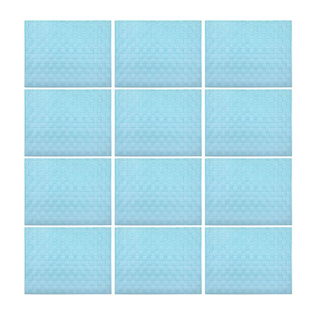 Saleen Rectangular Placemat Pastel Blue Set of 12
