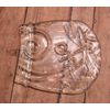 Dragonfly Design Embossed Melted Flat Clear Pint Glass Mason Jar for Spoon Rest