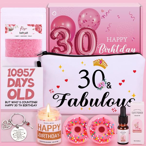 30th Birthday Gifts For Women, Happy 30th Birthday Pamper Box For Her, 30th Gift