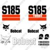 Fits Bobcat S185 Decal Kit Skid Steer Decals Replacement Stickers (2 Stripe)