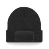 Beechfield - Ribbed Knit - Thinsulate™ Patch Beanie - Black