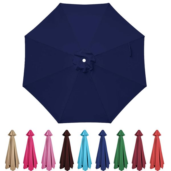 Chankee Patio Umbrella 9 ft Replacement Canopy for 8 Ribs-Dodger Blue Canopy Only