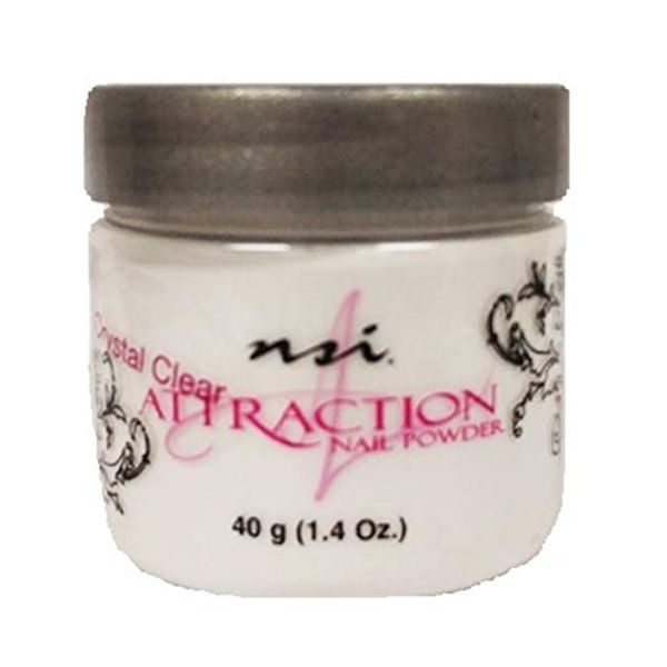 Nsi Attraction Crystal Clear Nail Powder 40Gm / 1.42Oz