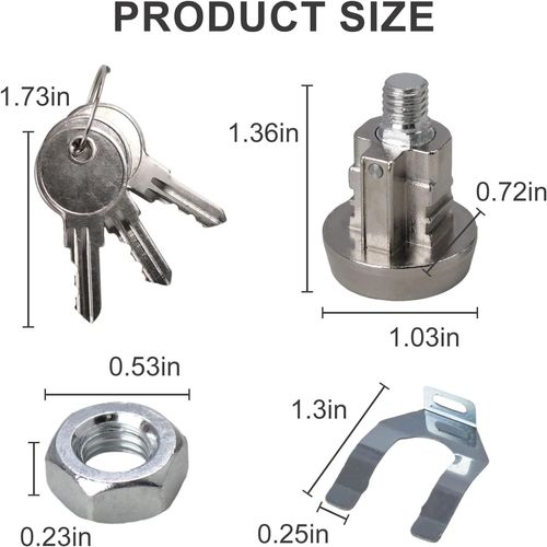 L-1172C Mailbox Locks with Keys Replacement C9100 for USPS-L-1172C Mailbox Lock with Keys Compatible with CompX L-1172C NDCBU CBU Cluster Mailboxs (2 Kits)