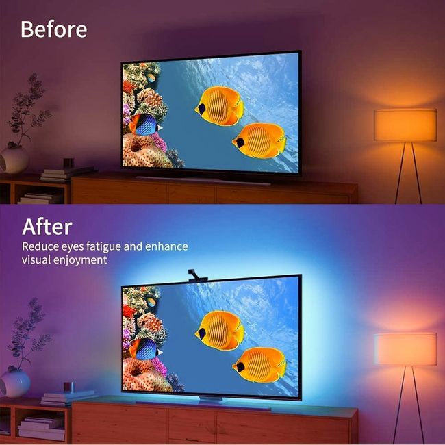 Tuya Smart RGBIC Led TV Backlight Kit with Camera